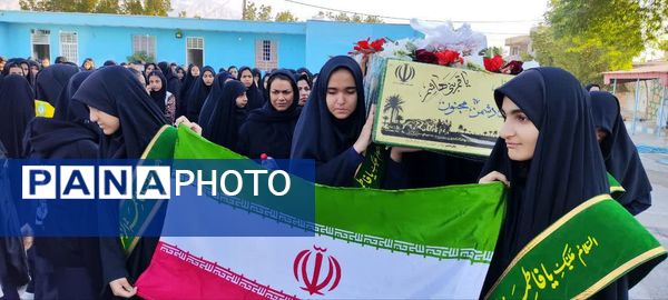 استقبال مدارس دشتی از شهید گمنام