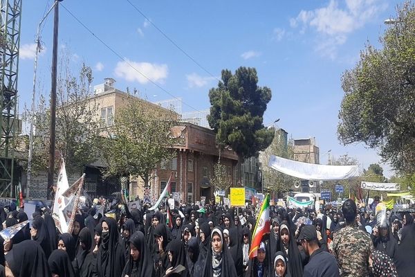 دفاع از مردم مظلوم فلسطین در راهپیمایی روز قدس نیشابور