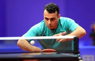 راکت زرد سپاهان در دستان مرد برنزی پینگ‌پنگ ایران در بازی‌های آسیایی ۲۰۲۲