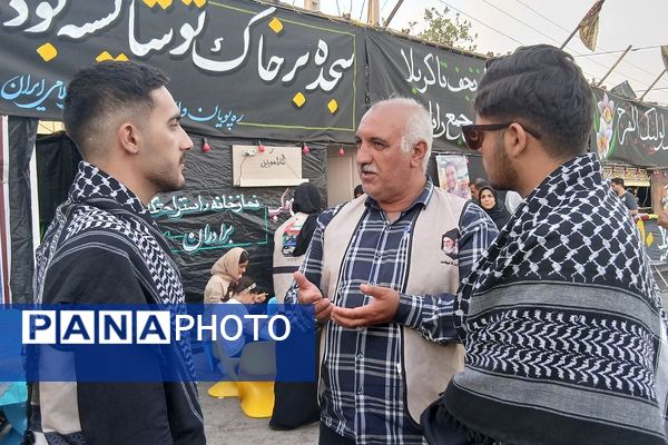 برپایی موکب "عشاق الحسین(ع) " سازمان دانش‌آموزی شهرستانهای تهران در مسیر زائران اربعین
