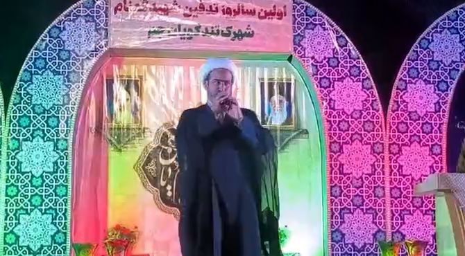 مراسم اولین سالروز تدفین شهید گمنام در شهرک شهید تندگویان شهرستان جم