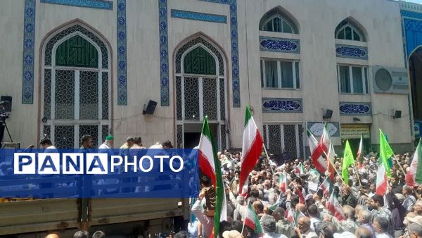 تجمع بزرگ مردمی علیه محکومیت رژیم صهیونیستی در مصلی کرج