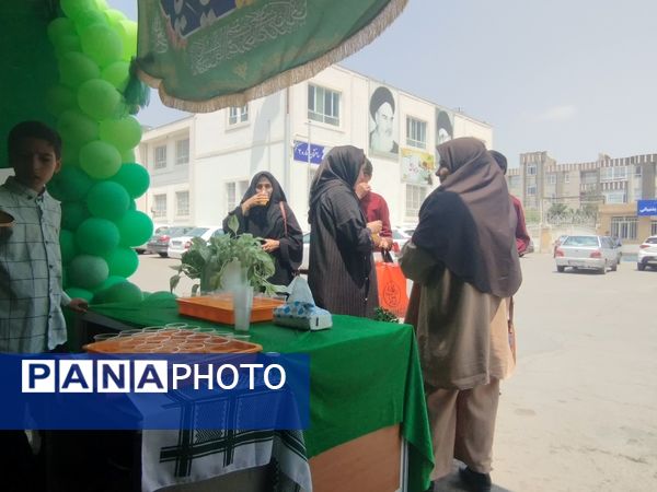 موکب دبیرستان ناصر در آموزش  و پرورش ناحیه ۷