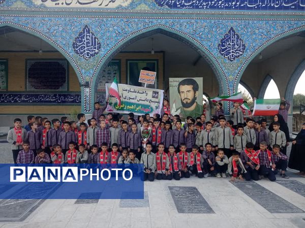 مراسم عطرافشانی و گلباران قبور مطهر شهدا و شهید ابراهیم رضوی به‌‌مناسبت سالروز شهادت این شهید والامقام