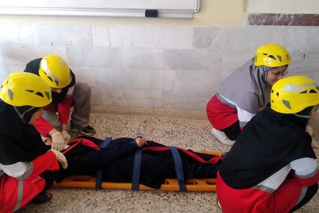 برگزاری مانور زلزله در مدرسه فاطمیه شهرستان آببر