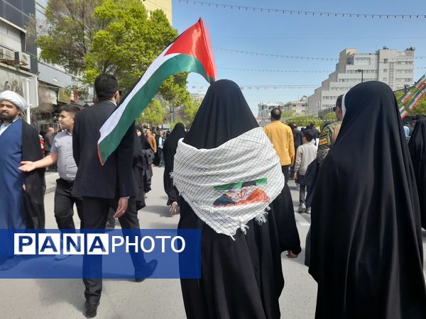 حضور پرشور مردم ولایت مدار مشهدی در راهپیمایی روز قدس