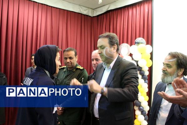 مراسم استقبال مهناز حسن زاده ورزشکار نیشابوری مسابقات کاتای کاراته المپیک ۲۰۲۵ ناشنوایان
