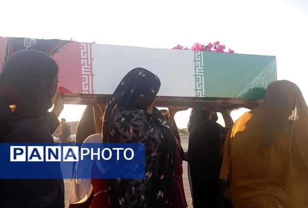 ورود پیکر شهید گمنام به روستای لاور 