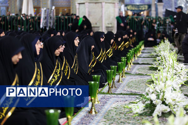 آیین شمعدان‌گردانی و خطبه خوانی شام رحلت حضرت معصومه(س)