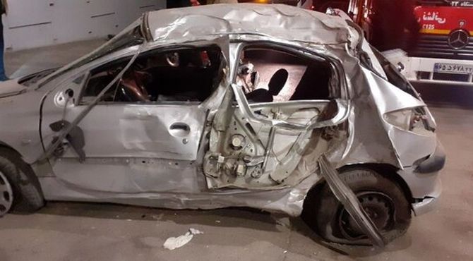 عدم رعایت فاصله طولی عامل۷۲۰۰ تصادف خسارتی تهران از ابتدای سال تاکنون