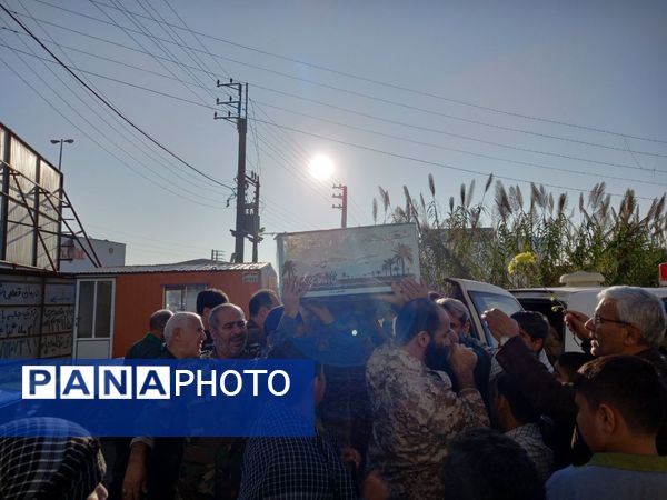 مراسم وداع شهید خوشنام در مدارس بهنمیر