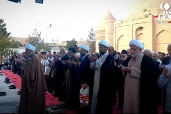 اقامه نماز باران در شهرستان دامغان 