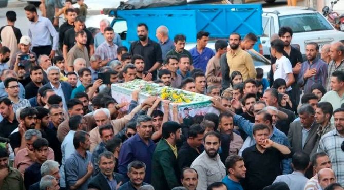 مراسم وداع با پیکر پاک و مطهر پاسدار شهید« حسین اسحاقی»