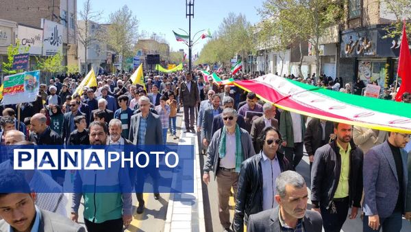 مراسم راهپیمایی روز قدس در شهرستان کاشمر با حضور پررنگ مردم برگزار شد