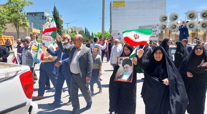 مردم شهرستان ایلام در راهپیمائی جمعه‌های خشم شرکت کردند 