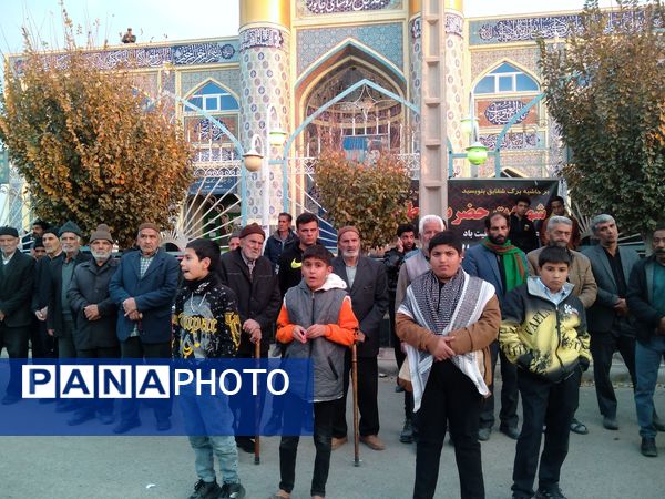 مراسم وداع با شهید گمنام در روستای جابوز شهرستان خلیل‌آباد 