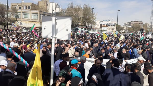 حضور پرشور مردم در راهپیمایی روز قدس
