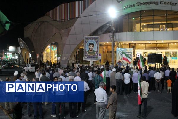 تجمع حماسی مردم بم در حمایت از اقتدار نیروهای مسلح جمهوری اسلامی 