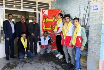 مانور سراسری زلزله در هنرستان کار و دانش رهبری