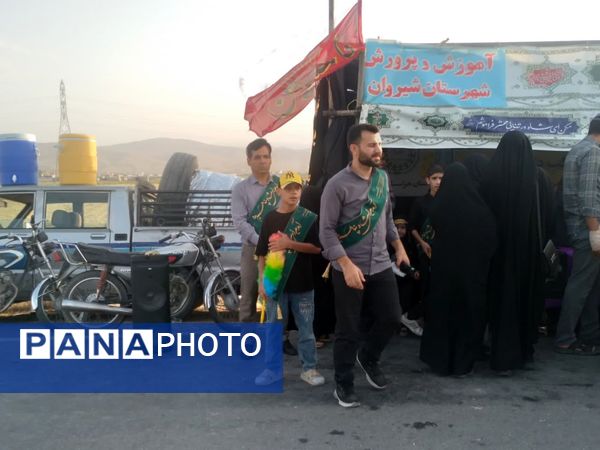 برپایی موکب نهادهای اداره آموزش و پرورش در شیروان