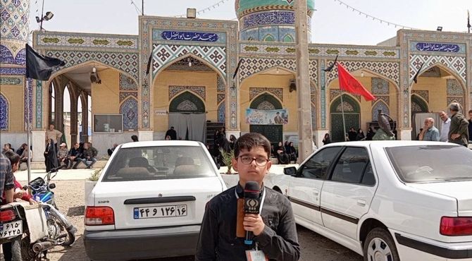 دسته عزاداری اهالی شهر جعفریه قم در سالروز شهادت امام جعفر صادق(ع)