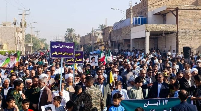 دانش آموزان حمیدیه با آرمان‌های انقلاب تجدید پیمان کردند