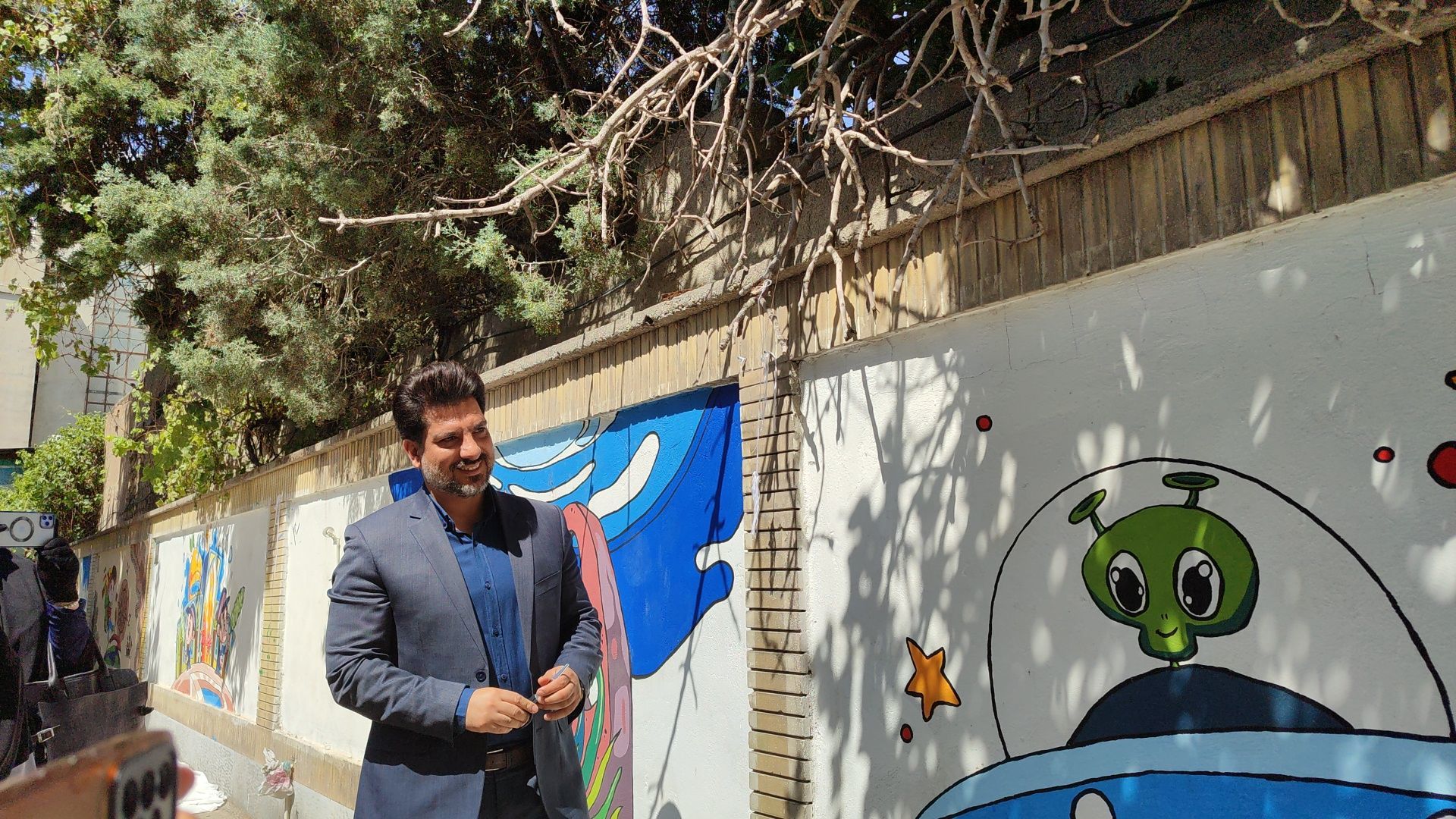 رونمایی از اولین پروژه نقاشی دیواری موسسه هنری مروا ناحیه یک مشهد 