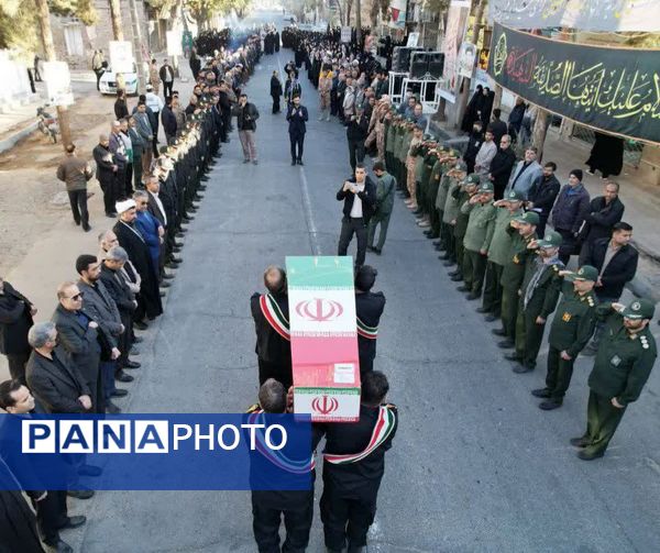 تشییع  پیکر مطهر شهید خوشنام در شهرستان خلیل آباد 