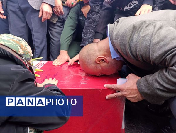 مراسم تشییع و تدوین شهید گمنام در اسلام آبادغرب