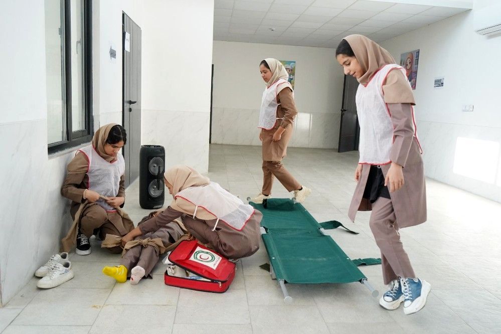 مانور زلزله و ایمنی در شهرستان حاجی‌آباد 