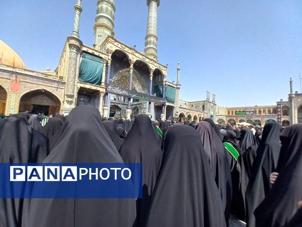 دسته عزاداری بانوان قم در سالروز شهادت امام رضا(ع)