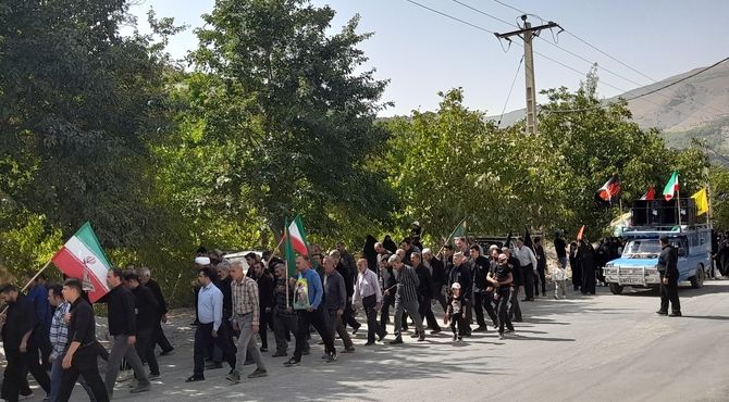 همایش پیاده روی جاماندگان اربعین حسینی در روستای مارکده 