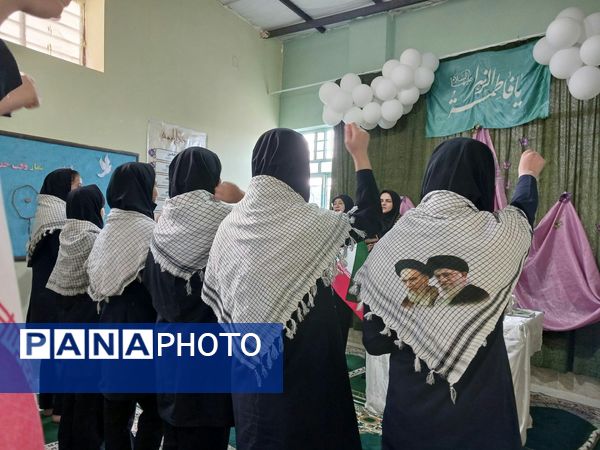 مراسم روز بصیرت و میثاق امت با ولایت در دبیرستان مرحوم میری روستای بزنجرد خلیل آباد