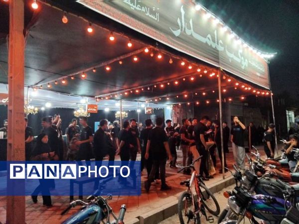 برپایی موکب علمدار به مناسبت دهه اول محرم در خلیل‌آباد 