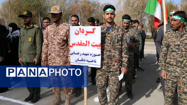 نمایش اقتدار بسیجیان در نورآباد به‌مناسبت هفته بسیج مستضعفین