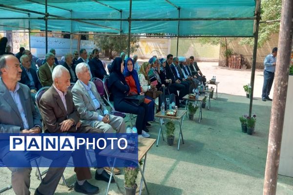 آیین خشت‌گذاری هنرستان اطلس روان کارا شهرستان پاکدشت 