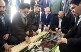 ادای احترام وزیر آموزش و پرورش به مقام شامخ شهیدان در شهر قیدار