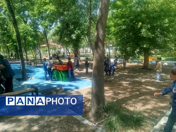 اردوی دانش‌آموزان مدرسه پسرانه مبین در پارک جنگلی شیروان