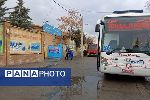 بیست و ششمین مانور سراسری زلزله در مدرسه امام جعفر صادق (ع) شهرستان پردیس