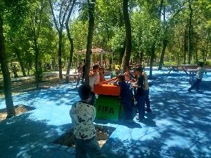 اردوی دانش‌آموزان مدرسه پسرانه مبین در پارک جنگلی شیروان