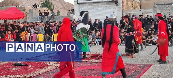 مراسم تعزیه خوانی حسینی در روستای حسین آباد شهرستان شیروان