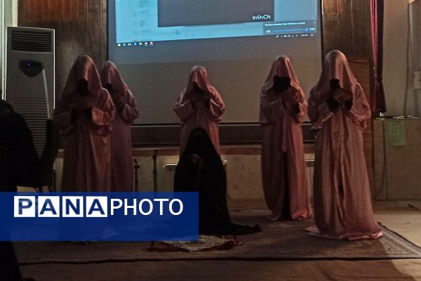حضور پرشور دانش آموزان دبیرستان شاهد ندای فاطمه (س) در مراسم سوگواری حضرت ام البنین (س)