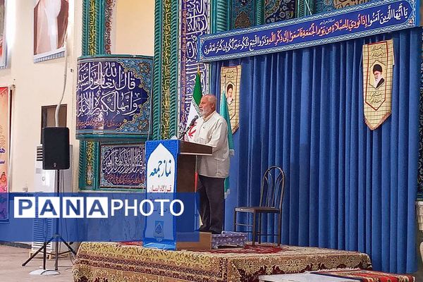 سخنرانی رئیس آموزش پرورش باشت در مراسم نماز جمعه به مناسبت هفته دفاع مقدس و آغاز سال تحصیلی
