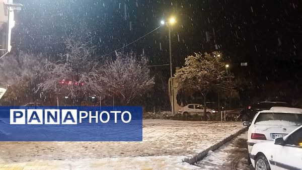 شبی برفی در نیشابور 