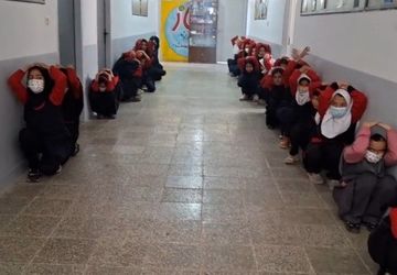 مانور زلزله در مدرسه توحید شهر کلاته رودبار 