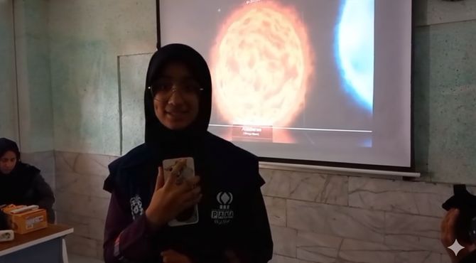 سفر به آسمان؛ برنامه آموزشی دانش‌آموزان دبیرستان عفت با نجوم