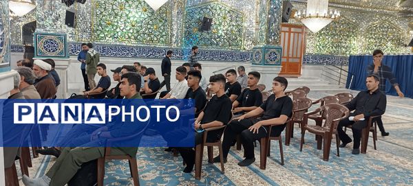 بدرقه دانش‌آموزان اعزامی به پیاده‌روی اربعین 