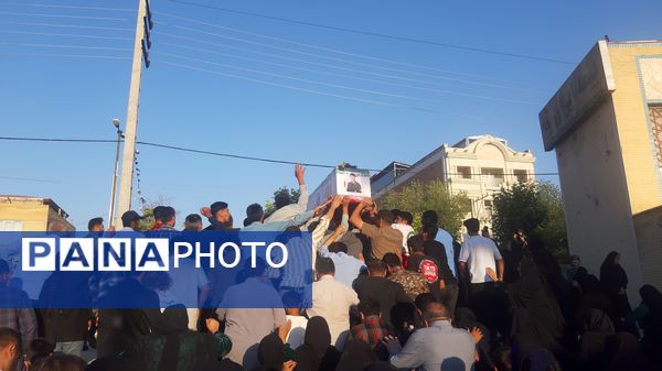 مراسم تشییع و وداع با شهید امنیت حسین اسحاقی در لردگان 