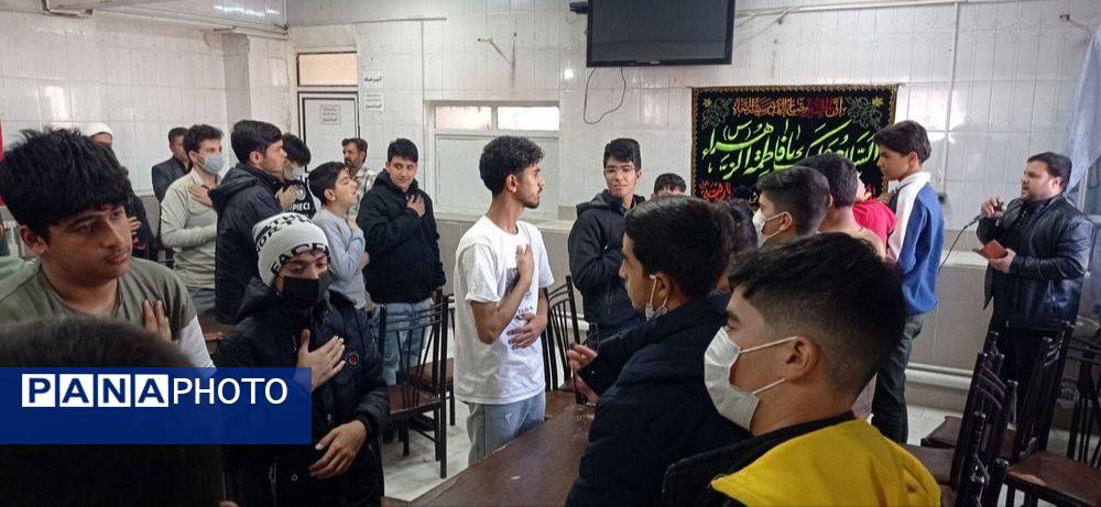 مراسم سوگواری به مناسبت دهه فاطمیه در مدرسه  علامه طبابایی سرهنگ