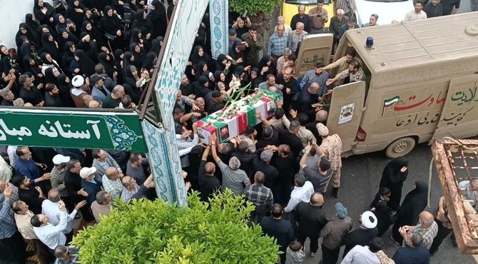 محمودآباد به استقبال شهید  سعید محمودی رفت